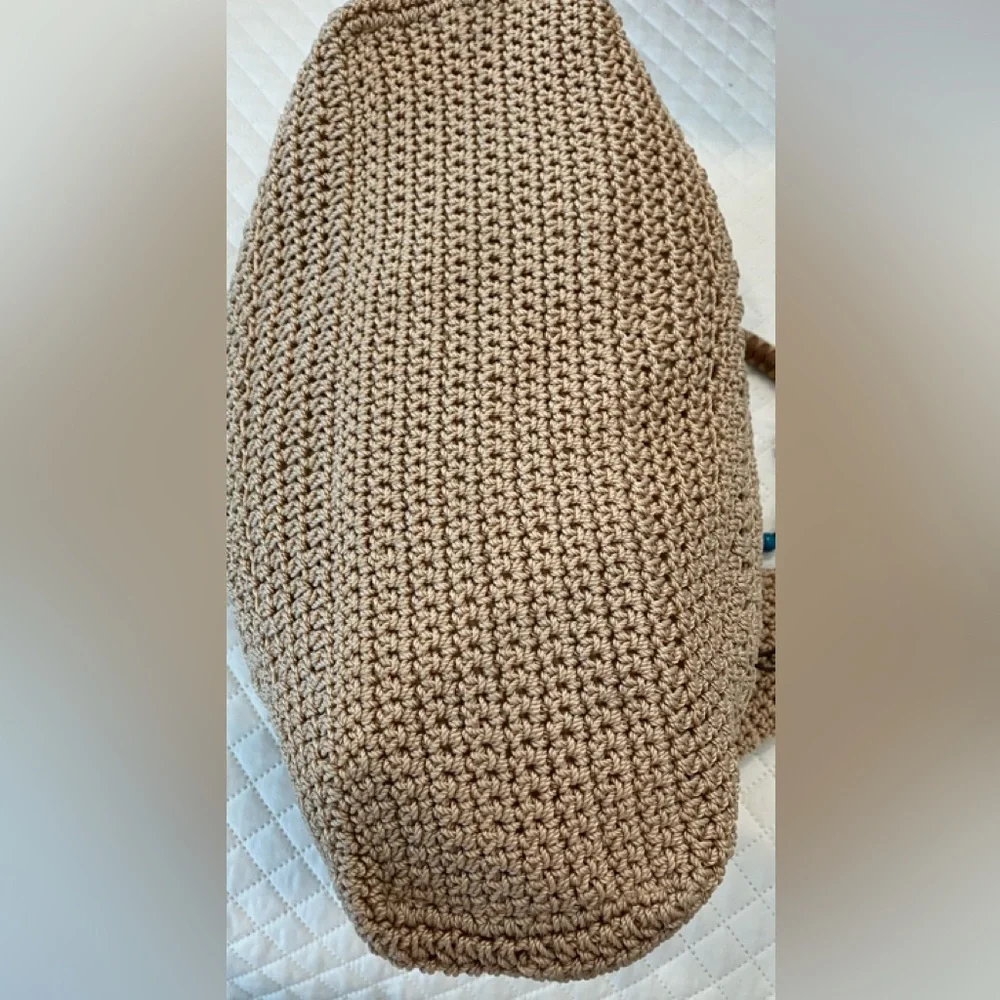 The Sak Beige Crochet Hobo Bag with Braided Handle - Picture 4 of 9